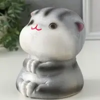 Копилка "Кот Дзен" серый, 16х14х14,5 см Копилка "Кот Дзен" серый, 16х14х14,5 см