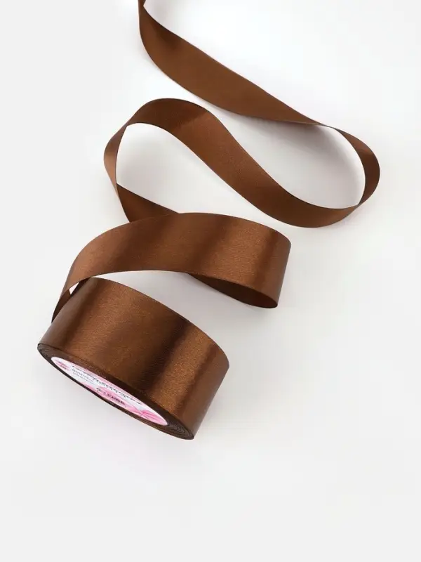 Лента атласная, 40 мм, 23&plusmn;1 м, коричневая №31
