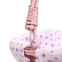 Корзина плетеная 32 х 32 х 14 см, ручка h=14 см розовый  ткань