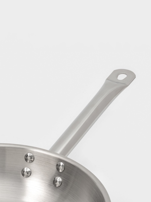 Сковорода d=30 см, h=6 см, толщина стенки 0,6 мм, индукция, дно al+fe+al