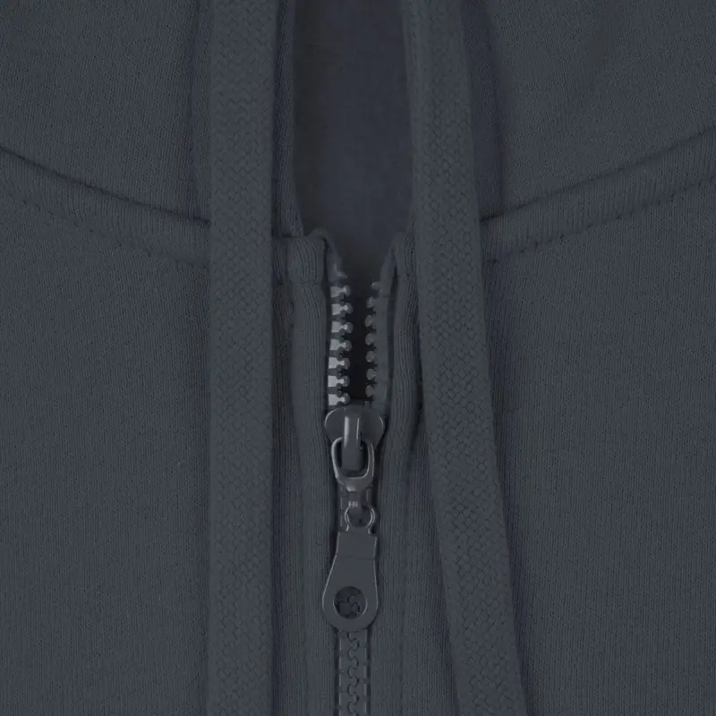 Толстовка на молнии с капюшоном Siverga Heavy 2.0, темно-серая (графит), размер XS