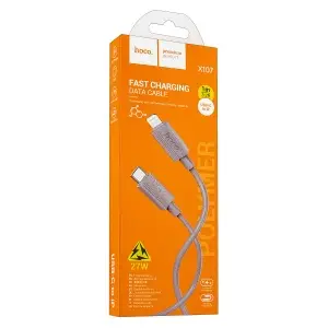 Кабель Type-C на Lightning 1M 27W X107 HOCO серый