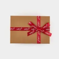 Лента атласная &laquo;С Новым годом!&raquo;, 2 см &times; 23&plusmn;1 м, красная