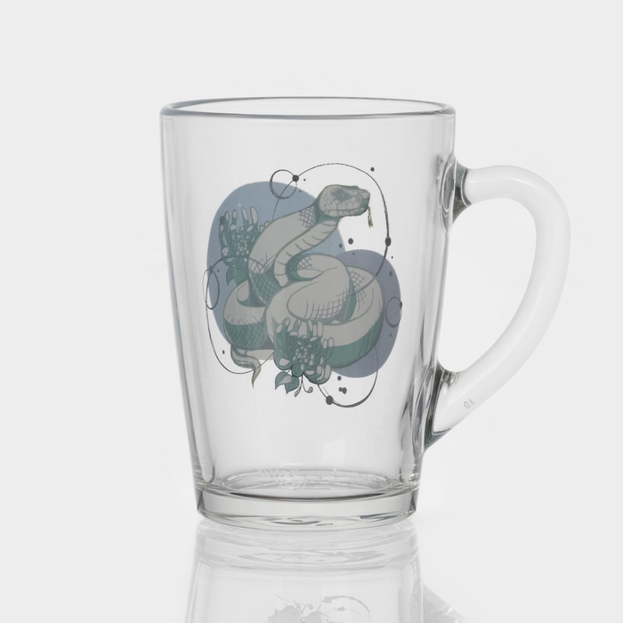 Кружка стеклянная кофейная «Змеи», 300 мл, МИКС