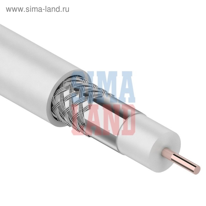 Кабель телевизионный PROconnect RG-6U, бухта 100 м, 75 Ом, CCS/Al/Al, 48%, белый Кабель телевизионный PROconnect RG-6U, бухта 100 м, 75 Ом, CCS/Al/Al, 48%, белый