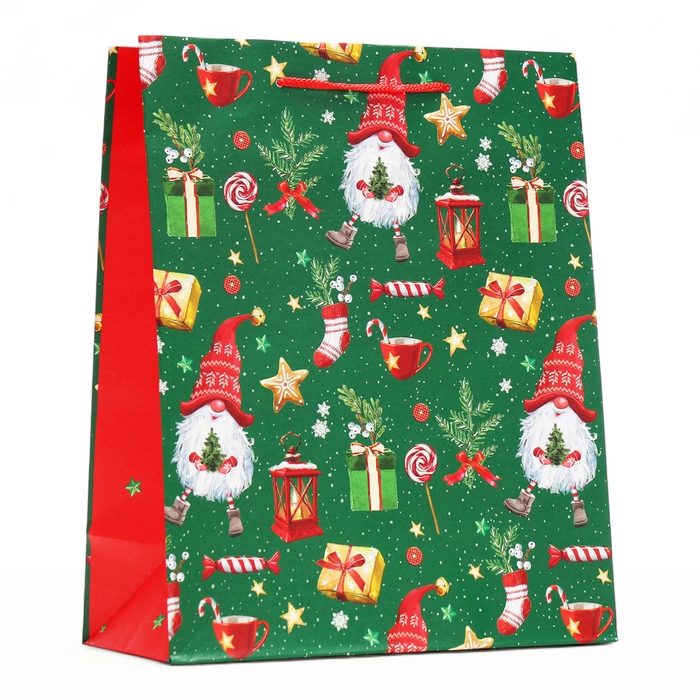 Новый год. Пакет подарочный Новый год. Пакет подарочный "Подарки", 26 х 32 х 12 см.