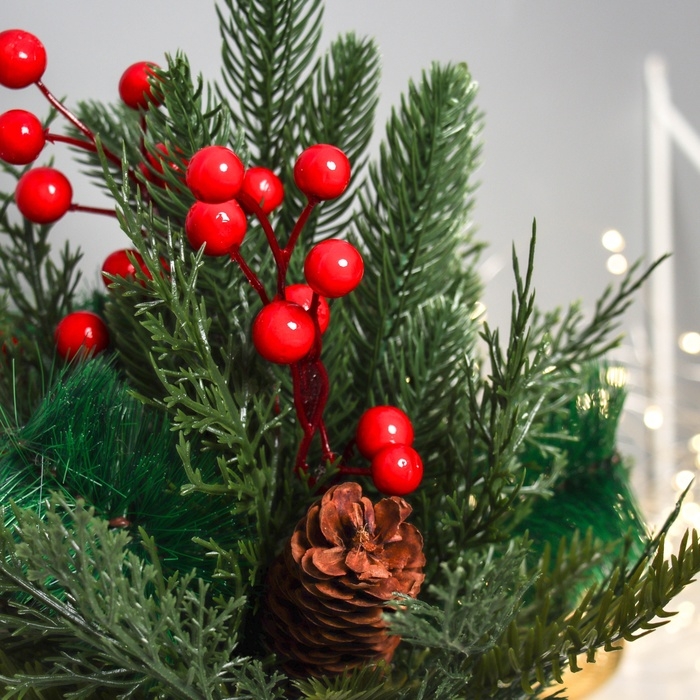 Декор  Декор "Лесной фестиваль" зелень ягоды, 30 см