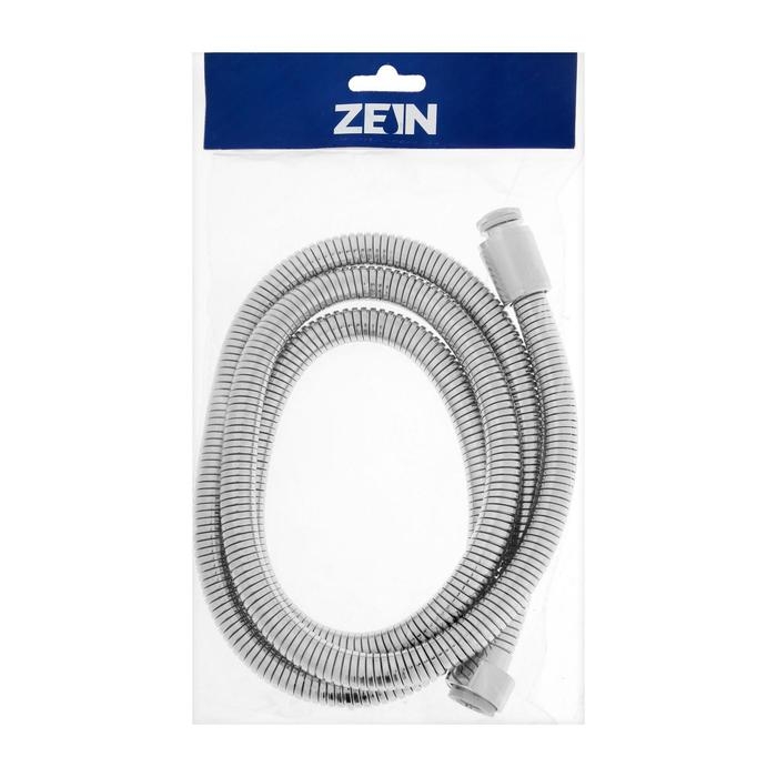 Душевой шланг ZEIN Z21PS, растягивающийся 150-200 см, гайки металл, нержавеющая сталь, хром Душевой шланг ZEIN Z21PS, растягивающийся 150-200 см, гайки металл, нержавеющая сталь, хром
