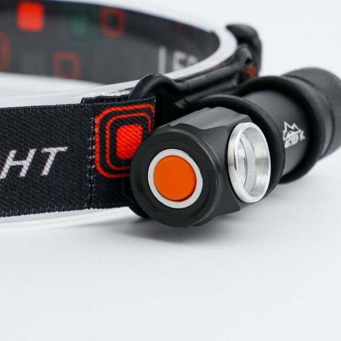 Фонарь налобный аккумуляторный  Фонарь налобный аккумуляторный "Мастер К" 7 Вт, 1200 мАч, 90 лм, 3 режима, 8 х 2.5 см, USB