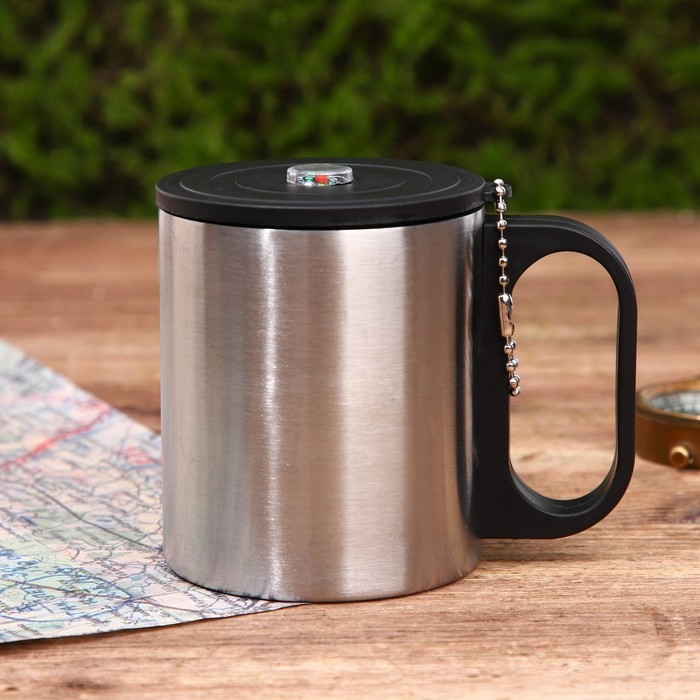 Термокружка с компасом &laquo;Все горячее вкуснее&raquo;, 180 мл