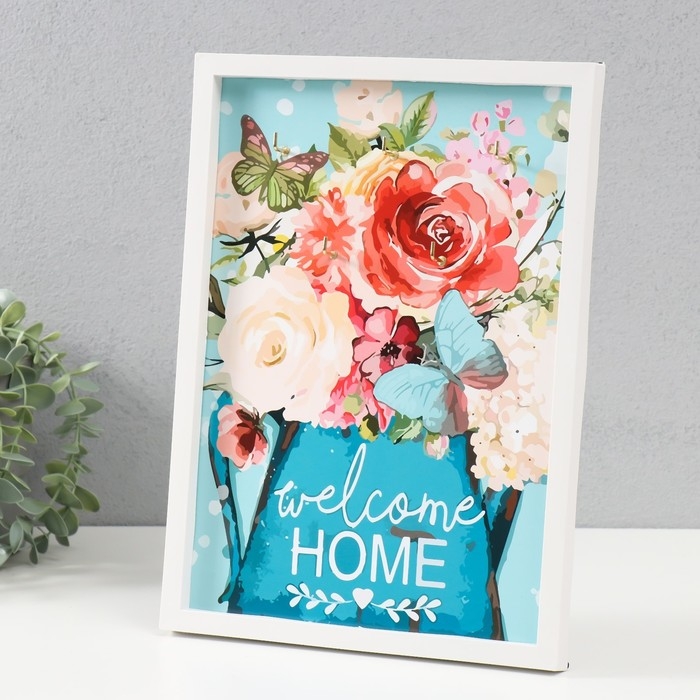 Ключница открытая Ключница открытая "Велком хоум" 5 крючков, 23х32 см