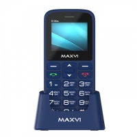 Сотовый телефон Maxvi B100ds, 1.77",1.3Мп, microSD, 2sim, FM,SOS, док.станция,1000мАч,синий