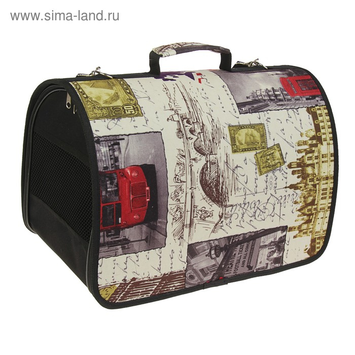 Сумка - переноска для животных  Сумка - переноска для животных "Лондон", 40 х 25 х 27 см, микс цветов