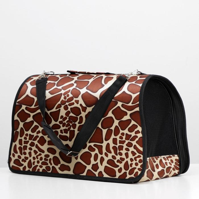 Сумка - переноска для животных  Сумка - переноска для животных "Жираф", размер L, 53 х 21 х 29 см