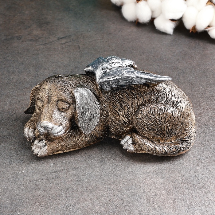 Копилка Копилка "Песик ангел" 21х12см, бонза с серебром