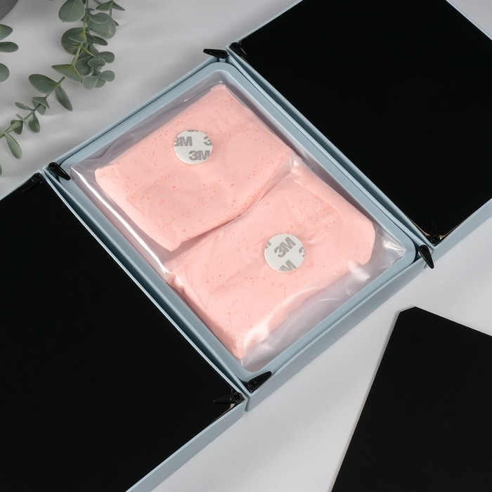 Фоторамка пластик 13х18 см с полим.глиной Фоторамка пластик 13х18 см с полим.глиной "Отпечаток ладошки и ножки" голубая 20,5х46,5 см