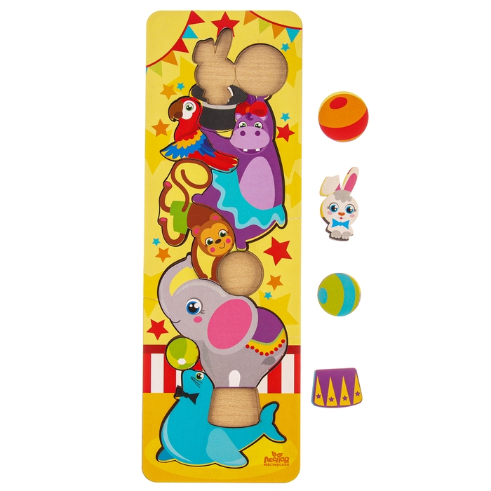 Головоломка логическая «Животные в цирке» 30х10 см Головоломка логическая «Животные в цирке» 30х10 см