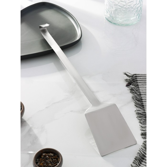 Лопатка из нержавеющей стали Доляна «Индия», длина 45,5 см Лопатка из нержавеющей стали Доляна «Индия», длина 45,5 см