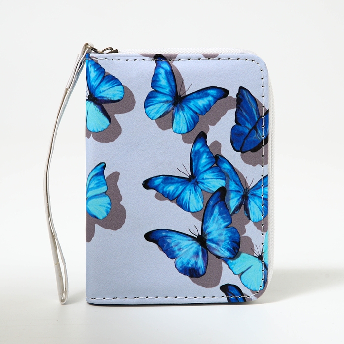 Кошелёк детский на молнии «Выбражулька», цвет голубой