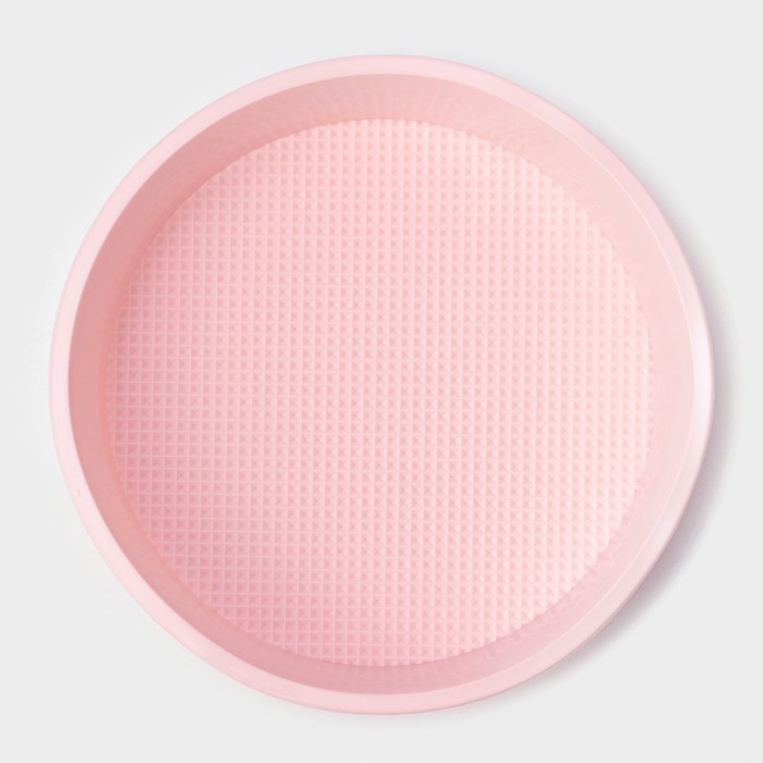 Форма для выпечки Доляна «Круг», силикон, 25×5,5 см, внутр. d=23 см, цвет розовый Форма для выпечки Доляна «Круг», силикон, 25×5,5 см, внутр. d=23 см, цвет розовый