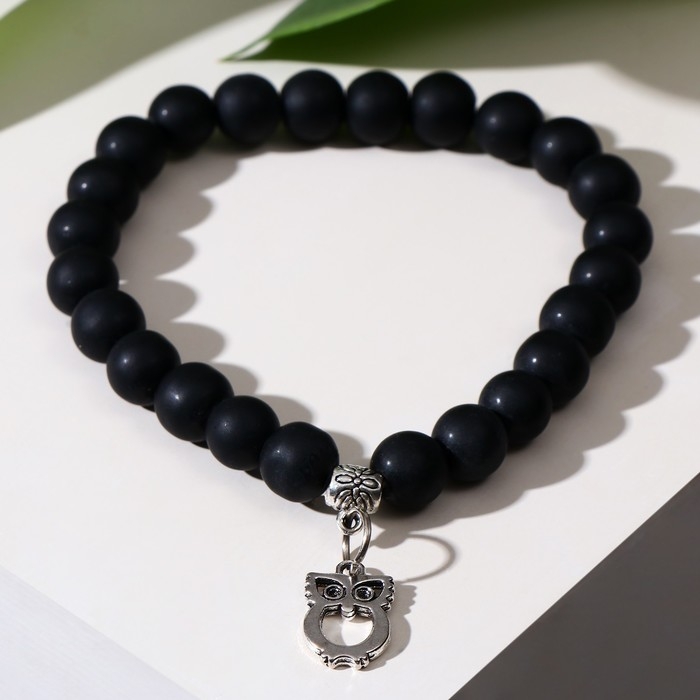 Браслет с подвеской МИКС шар №8 Браслет с подвеской МИКС шар №8 "Шунгит", 5,5см