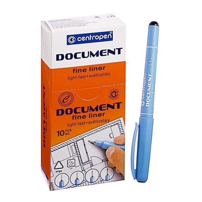 Ручка капиллярная для черчения Centropen 2631 линия 0.1 мм, цвет чёрный, длина письма 500 м Ручка капиллярная для черчения Centropen 2631 линия 0.1 мм, цвет чёрный, длина письма 500 м