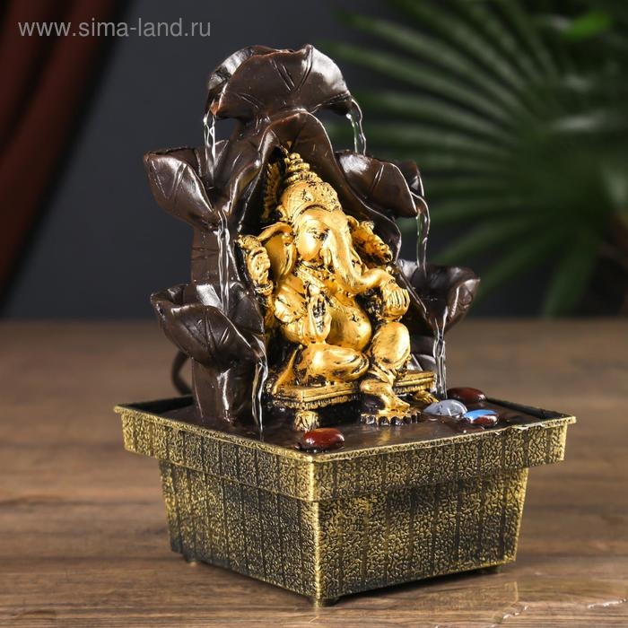 Фонтан настольный от сети Фонтан настольный от сети "Ганеша - Бог предпринимательства и удачи" 18х12х12 см