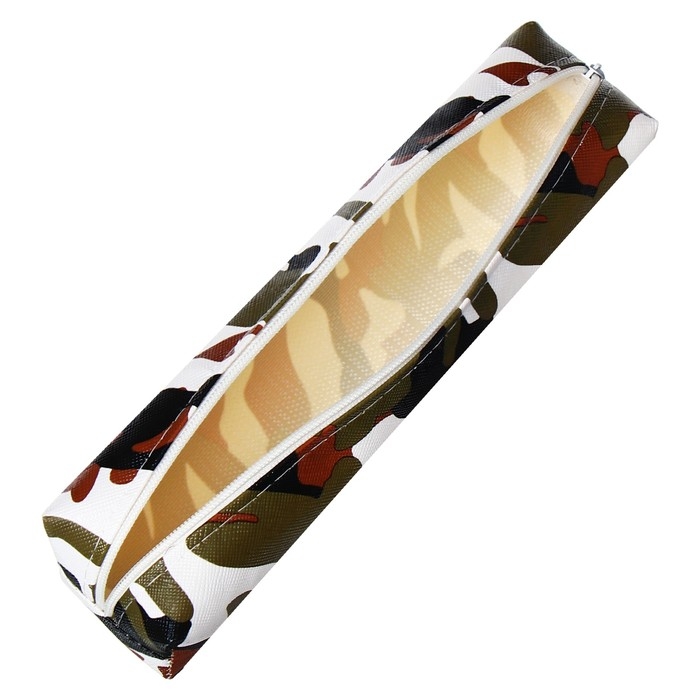 Пенал школьный на молнии Пенал школьный на молнии "Миллитари" Calligrata, черный-хаки