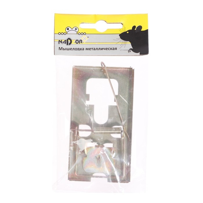 Мышеловка Мышеловка "Nadzor", 9,5 х 4,7 см, металлическая в упаковке с хедером