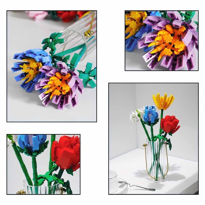 Конструктор Цветы «Гвоздика», 88 деталей Конструктор Цветы «Гвоздика», 88 деталей