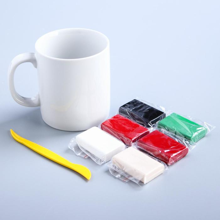 Набор для декора кружки полимерной глиной Набор для декора кружки полимерной глиной "Новый год!", Микки Маус