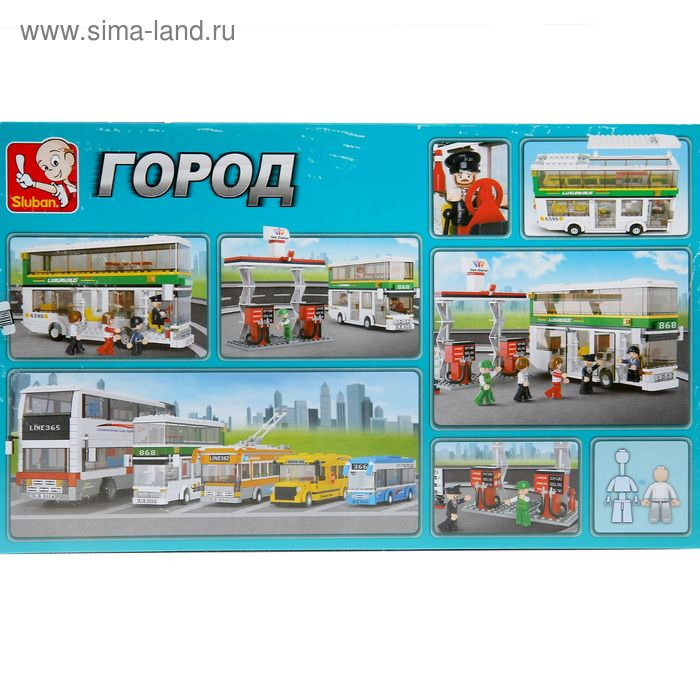 Конструктор «Автобус на заправочной станции», 403 детали Конструктор «Автобус на заправочной станции», 403 детали