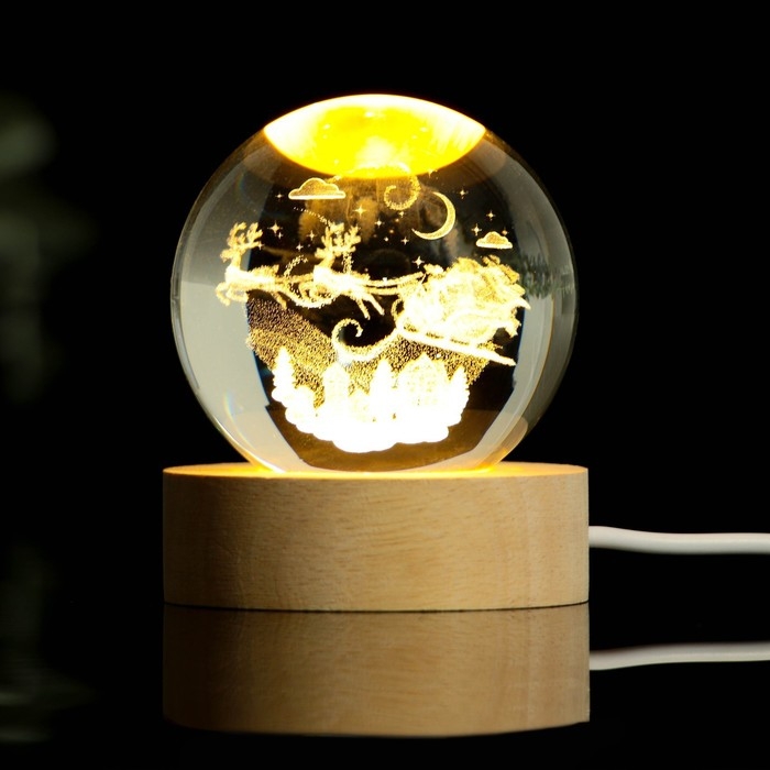 Светильник новогодний «Новый год: Новогодний», диам. 6 см Светильник новогодний «Новый год: Новогодний», диам. 6 см