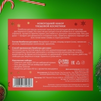 Новогодний подарочный набор косметики «Зимняя вьюга», с ароматом имбирного пряника и корицы. Красная серия