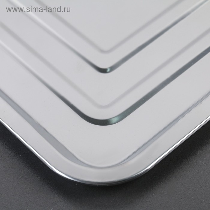 Противень из нержавеющей стали, 39,5×29,5 см, цвет хромированный Противень из нержавеющей стали, 39,5×29,5 см, цвет хромированный