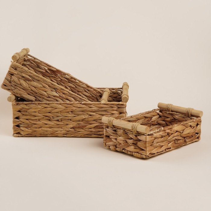 Корзины для хранения ручной работы SL Home, 3 шт: 27×16×9 см, 31×20×12 см, 35×24×13 см Корзины для хранения ручной работы SL Home, 3 шт: 27×16×9 см, 31×20×12 см, 35×24×13 см