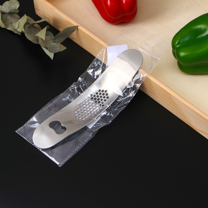 Пресс для чеснока Magistro Steel, 19,5×4,5 см, нержавеющая сталь, цвет серебристый Пресс для чеснока Magistro Steel, 19,5×4,5 см, нержавеющая сталь, цвет серебристый