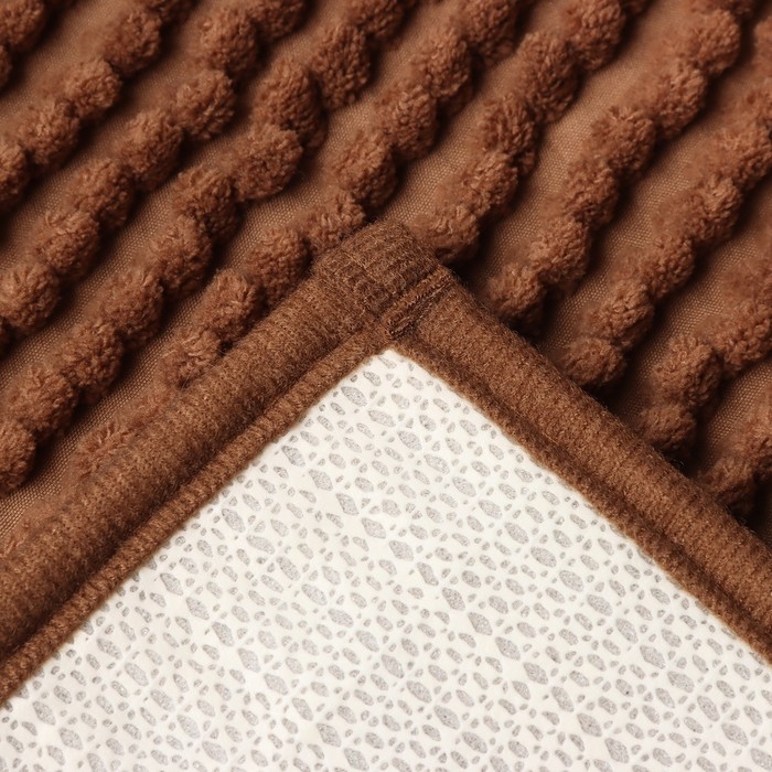 Коврик для ванной Этель Букли цвет кофе, 38х58 см Коврик для ванной Этель Букли цвет кофе, 38х58 см