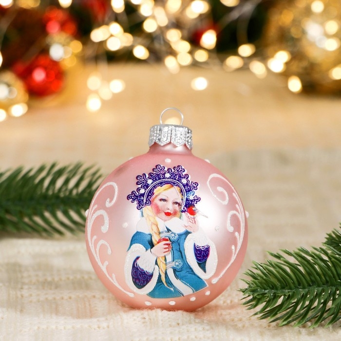 Шар Шар "Снегурочка Хрустальная", 65 мм., в подарочной упаковке, мультиколор