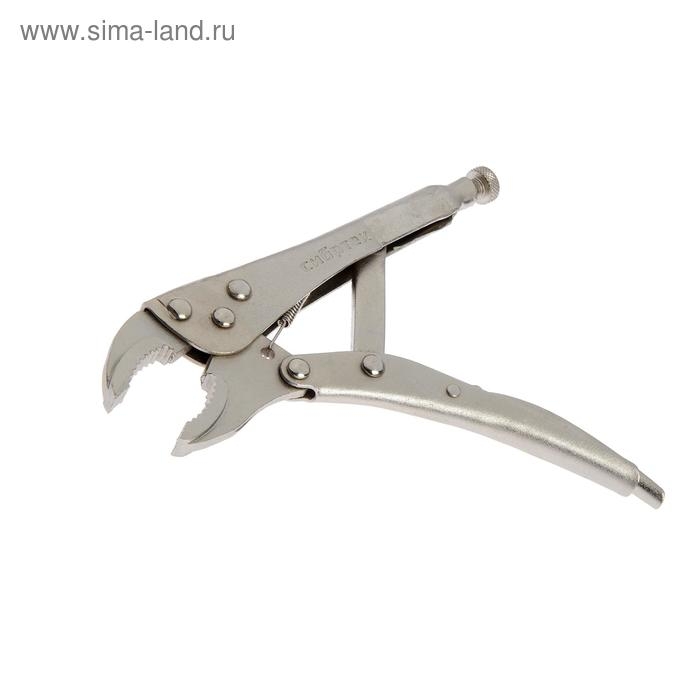 Зажим ручной  Зажим ручной "Сибртех" 18421, полукруглый захват, с фиксатором, 180 мм
