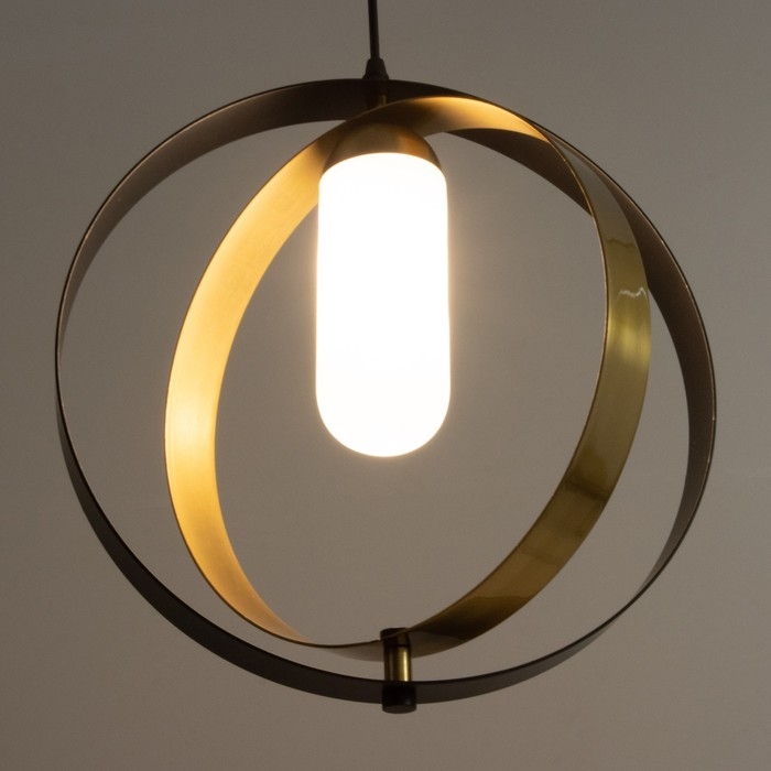 Светильник BayerLux Светильник BayerLux "Ретора" E27 40Вт черный-латунь 34,5х34,5х37,5-137 см