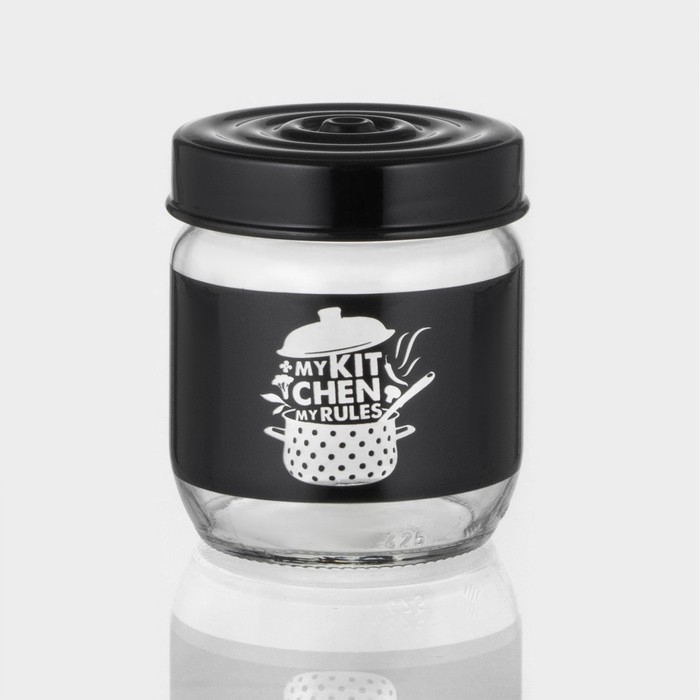 Банка стеклянная для сыпучих продуктов «Кухня», 425 мл