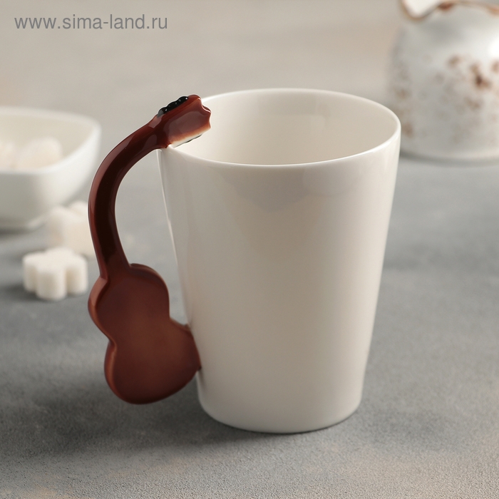 Кружка керамическая «Инструменты. Гитара», 350 мл, цвет белый Кружка керамическая «Инструменты. Гитара», 350 мл, цвет белый