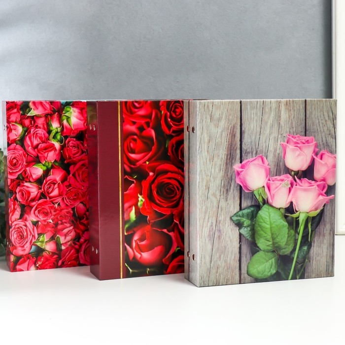 Фотоальбом на 200 фотографий Фотоальбом на 200 фотографий "Розы-3" 10x15 см МИКС