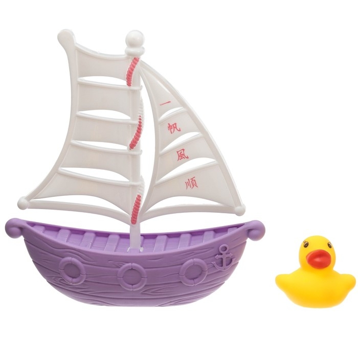 Набор резиновых игрушек для ванны «Уточки на корабле», 7 предметов, цвет МИКС, Крошка Я Набор резиновых игрушек для ванны «Уточки на корабле», 7 предметов, цвет МИКС, Крошка Я