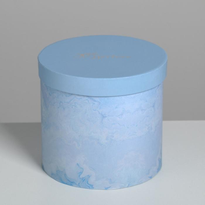 Набор шляпных коробок для цветов 5 в 1, упаковка подарочная, «Мрамор», 14 х 13 см - 22 х 19,5 см