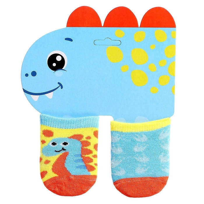 Одежда для пупса «Весёлый динозаврик», носочки 2 пары Одежда для пупса «Весёлый динозаврик», носочки 2 пары
