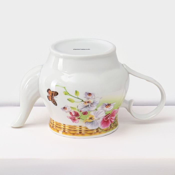 Набор чайный керамический на металлической подставке Доляна «Садовый дворик», 13 предметов: 6 чашек 200 мл, 6 блюдец d=14,1 см, чайник 1 л ㅤ Набор чайный керамический на металлической подставке Доляна «Садовый дворик», 13 предметов: 6 чашек 200 мл, 6 блюдец d=14,1 см, чайник 1 л ㅤ