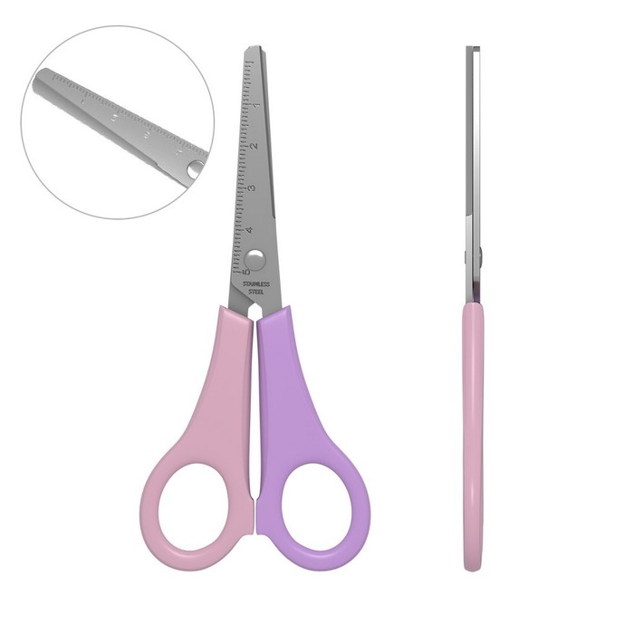 Ножницы детские для левшей 13,5 см, ErichKrause Joy Pastel, с линейкой на лезвиях, закруглённые концы, блистер Ножницы детские для левшей 13,5 см, ErichKrause Joy Pastel, с линейкой на лезвиях, закруглённые концы, блистер