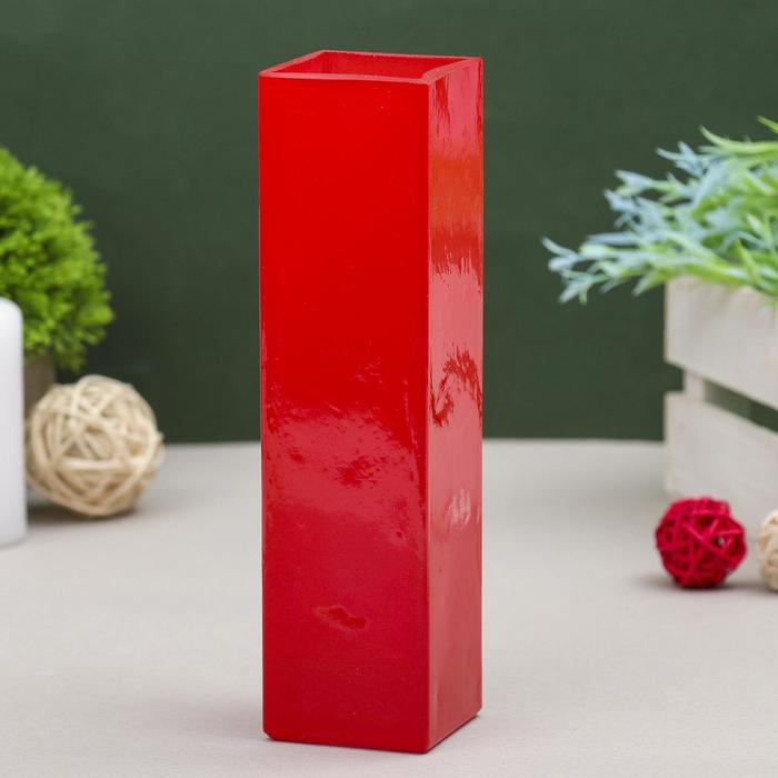 Ваза Ваза "Пять вечеров" алая глянцевая, прямая 21х5,5х5,5 см, 0.33л